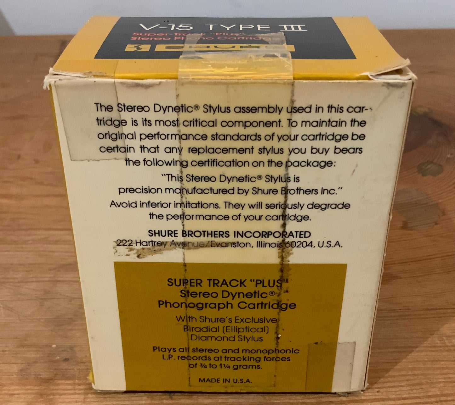 Boxed Shure V-15 Type III Super Track Plus + VN35MR stylus