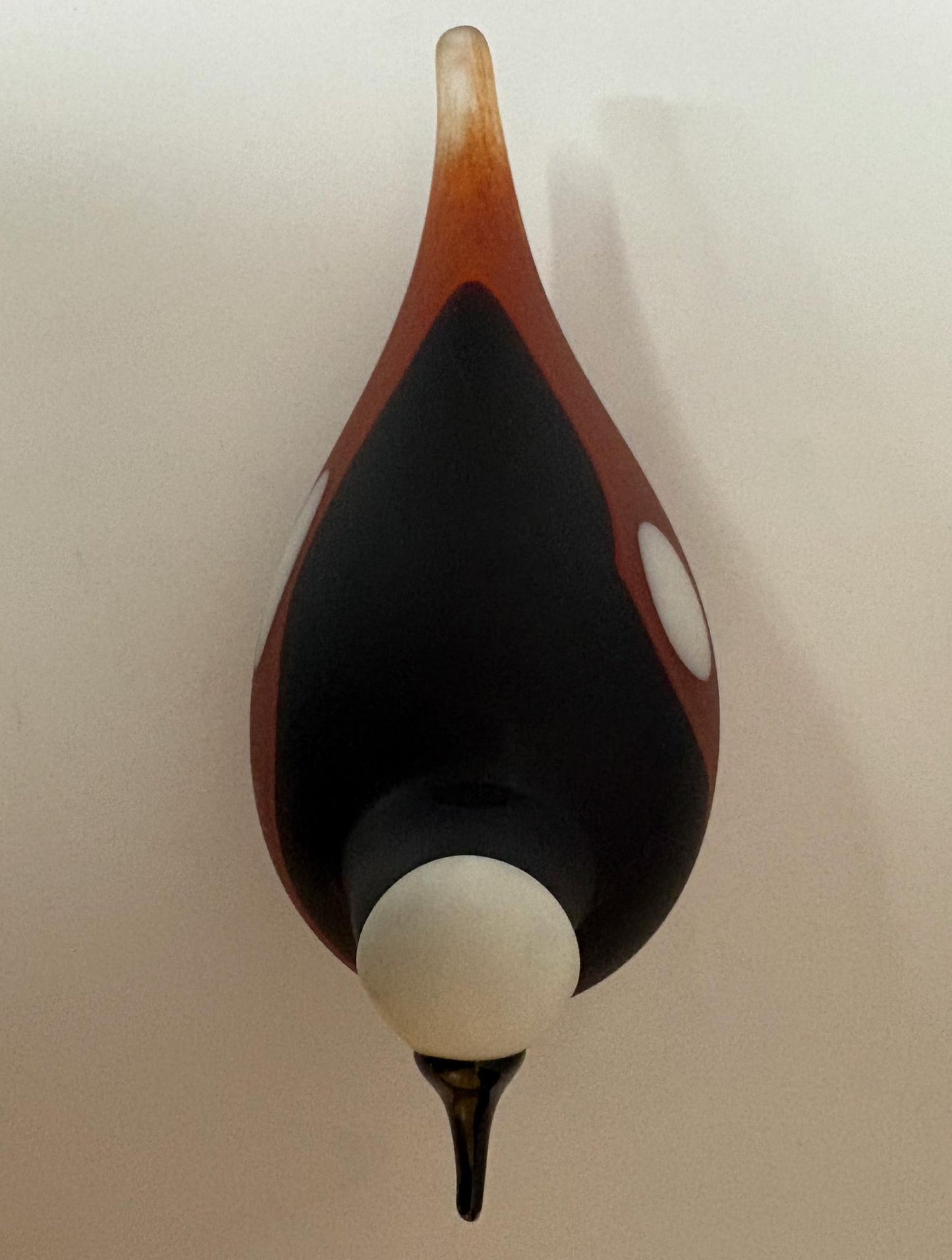 Vintage Iittala Finland Glass Bird “Mountain Redstart”, after Oiva Toikka – 18 cm