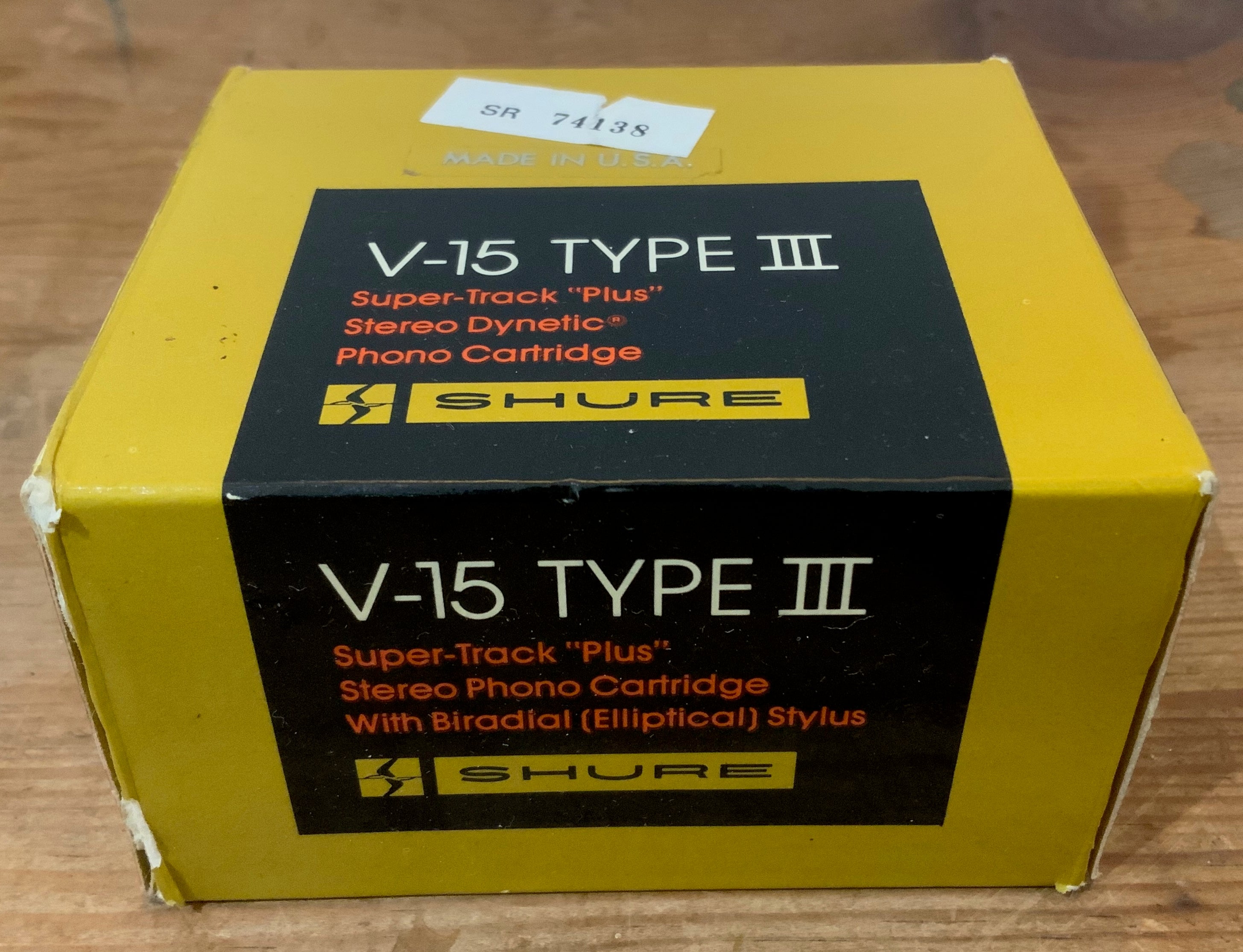 Boxed Shure V-15 Type III Super Track Plus + VN35MR stylus