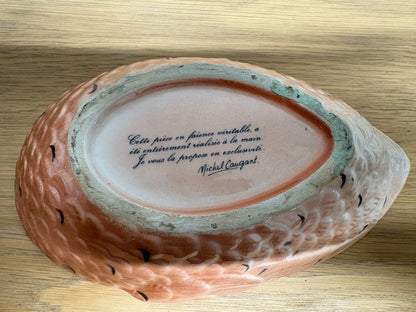 Michel Caugant French faïence Pheasant Terrine dish
