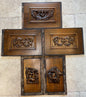 Set of Five 18th-Century Carved Oak Panels – Cherub & Putti