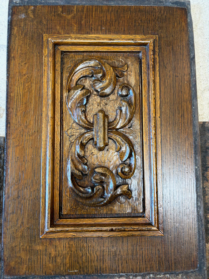 Set of Five 18th-Century Carved Oak Panels – Cherub & Putti