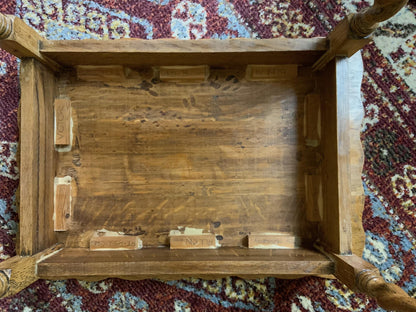 Light Oak Barley Twist Side Table
