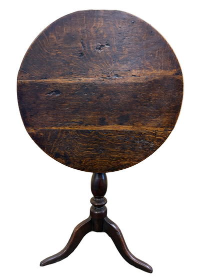 Early Victorian Oak Snap‑Top Tripod Table