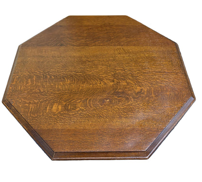 Edwardian Arts & Crafts Oak Octagonal Coffee Table