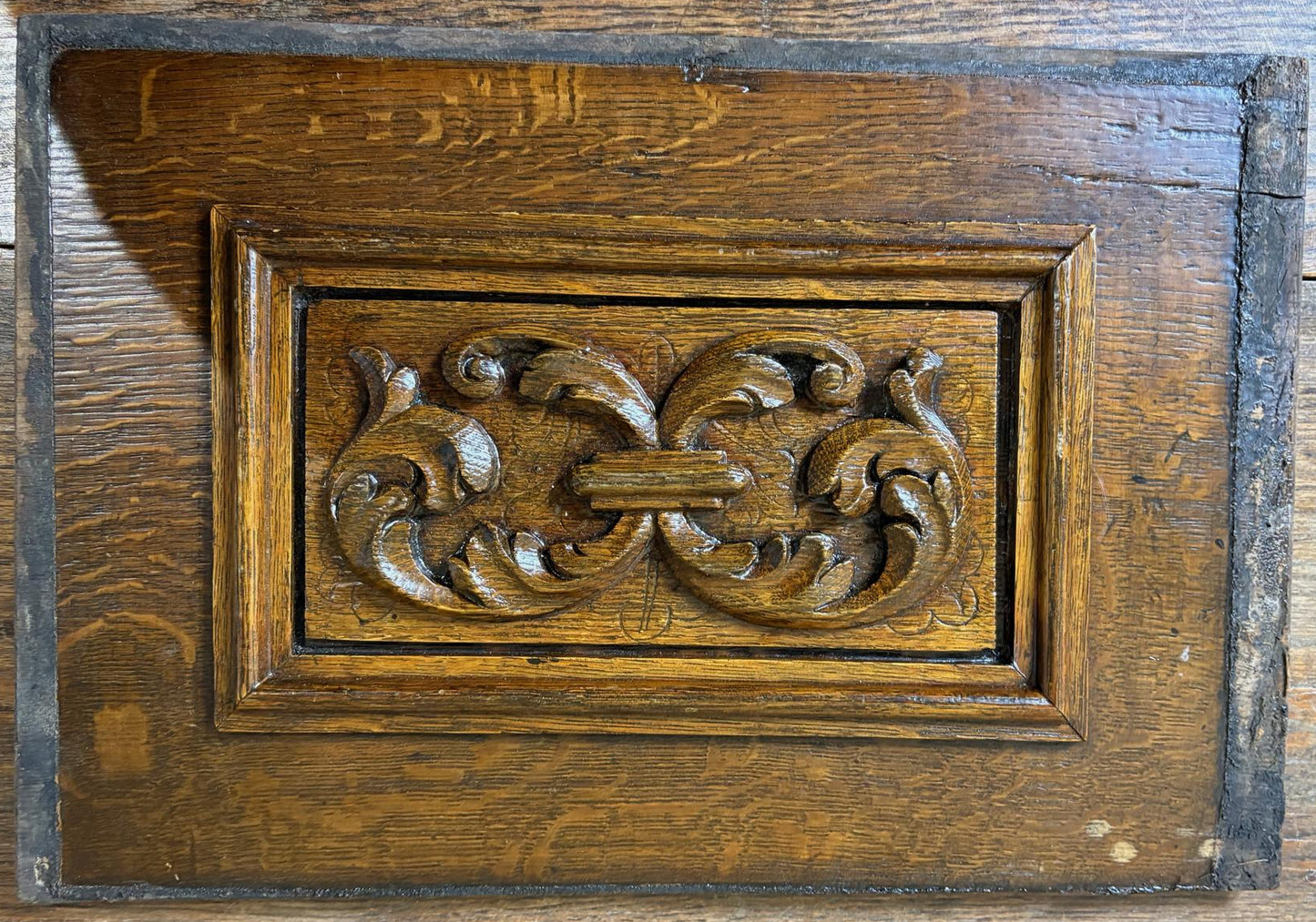 Set of Five 18th‑Century Carved Oak Panels – Cherub & Putti