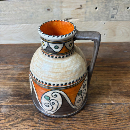 Charlotte Rhead for Crown Ducal Tube‑Lined Handled Vase, Pattern 4926