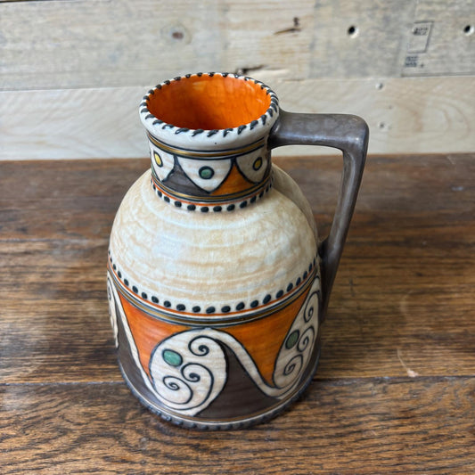 Charlotte Rhead for Crown Ducal Tube‑Lined Handled Vase, Pattern 4926