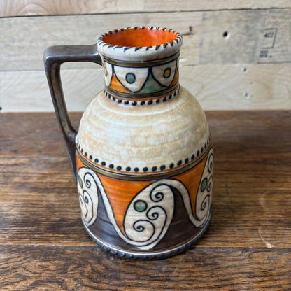 Charlotte Rhead for Crown Ducal Tube‑Lined Handled Vase, Pattern 4926