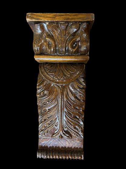 Set of 18th-Century Carved Oak Herm Mounts and Corbels