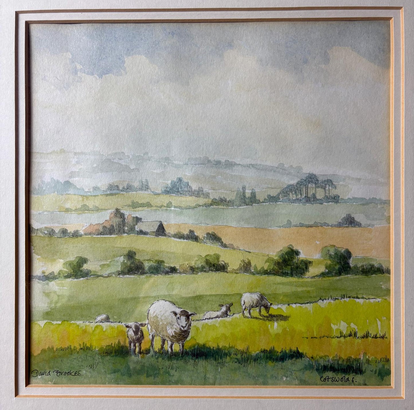David Brookes, “Cotswolds” – Original Watercolour