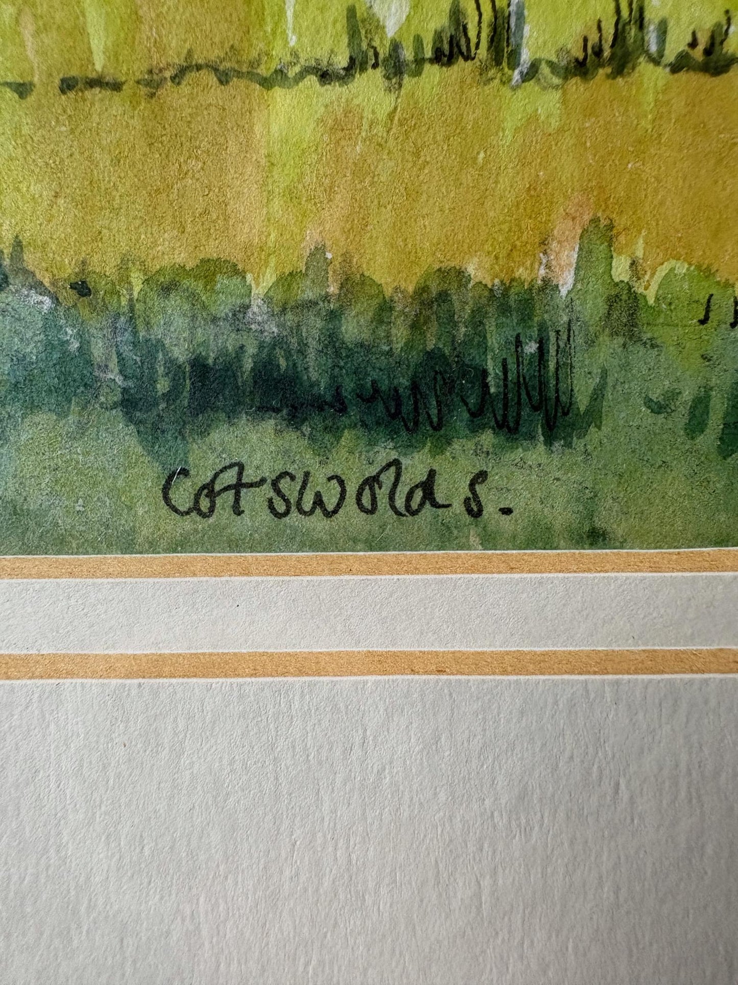 David Brookes, “Cotswolds” – Original Watercolour