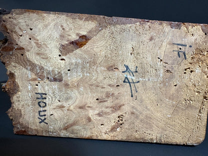 Scandinavian Turned Holly “Couple” on Burr Wood Base, c.1970s–90s