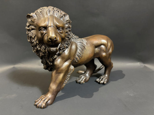 Patinated Bronze “Medici” Lion, 32 cm – Mid‑20th Century Italian