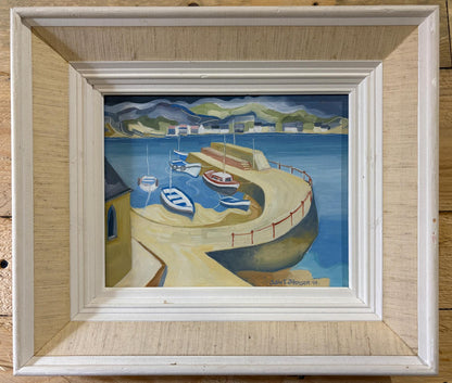 Colin T Johnson, Oil on Board, Cornish Harbour Scene '94
