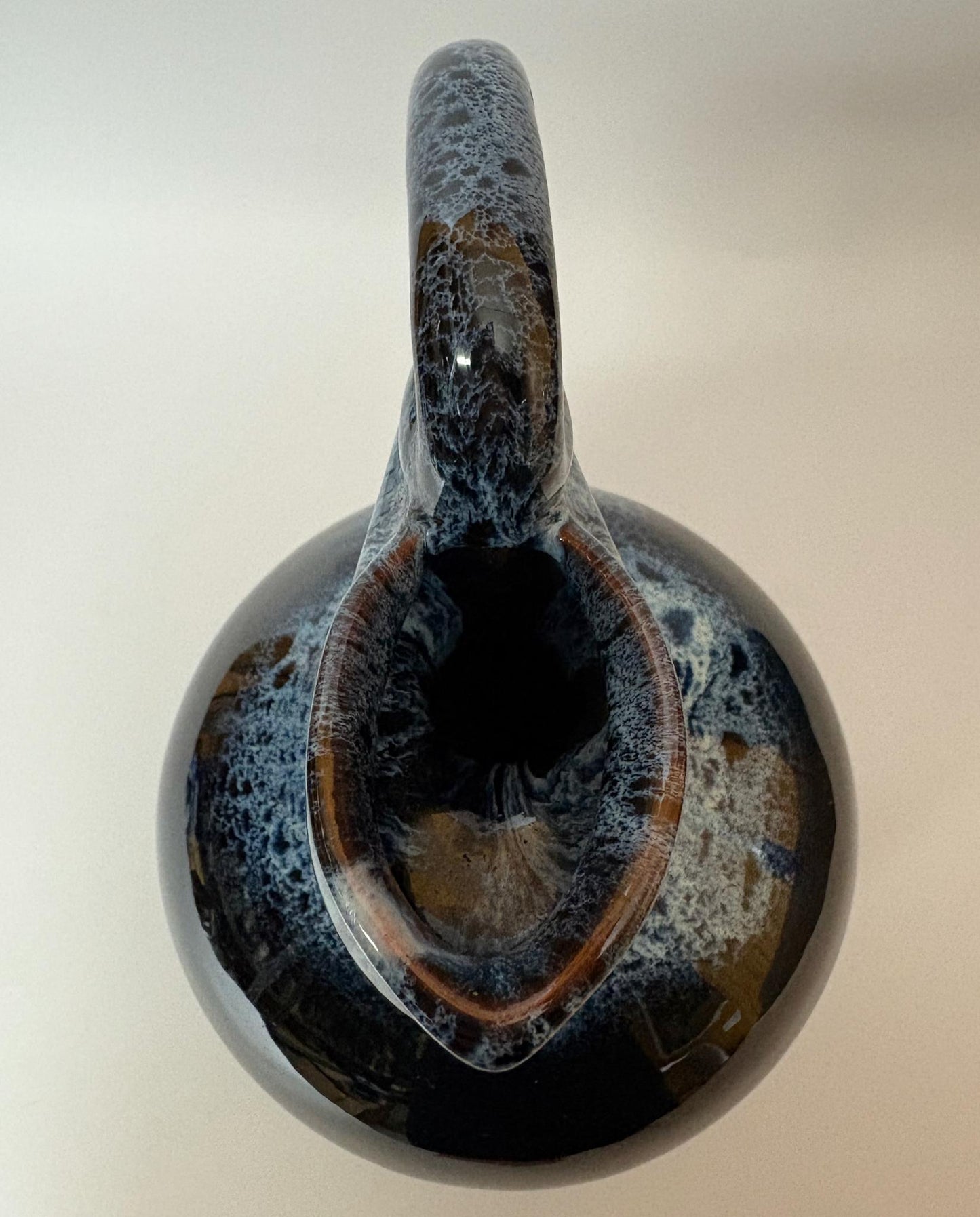 Vintage Ironbridge Jackfield Pottery Drip‑Glaze Bulbous Jug, c.1970s–90s