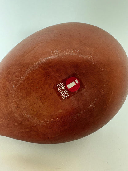 Vintage Iittala Finland Glass Bird “Mountain Redstart”, after Oiva Toikka – 18 cm