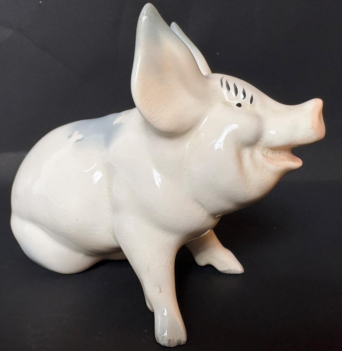 Vintage Beswick Sow & Piglet Figurines – Cream Glaze English Pottery