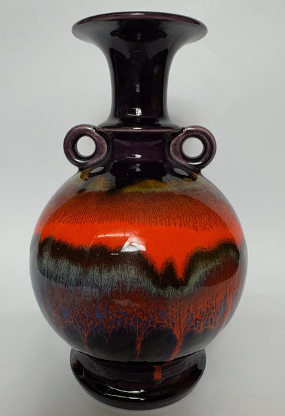1970s Hutschenreuther West Germany ‘Vulkan-Feuer’ Lava Glaze Vase