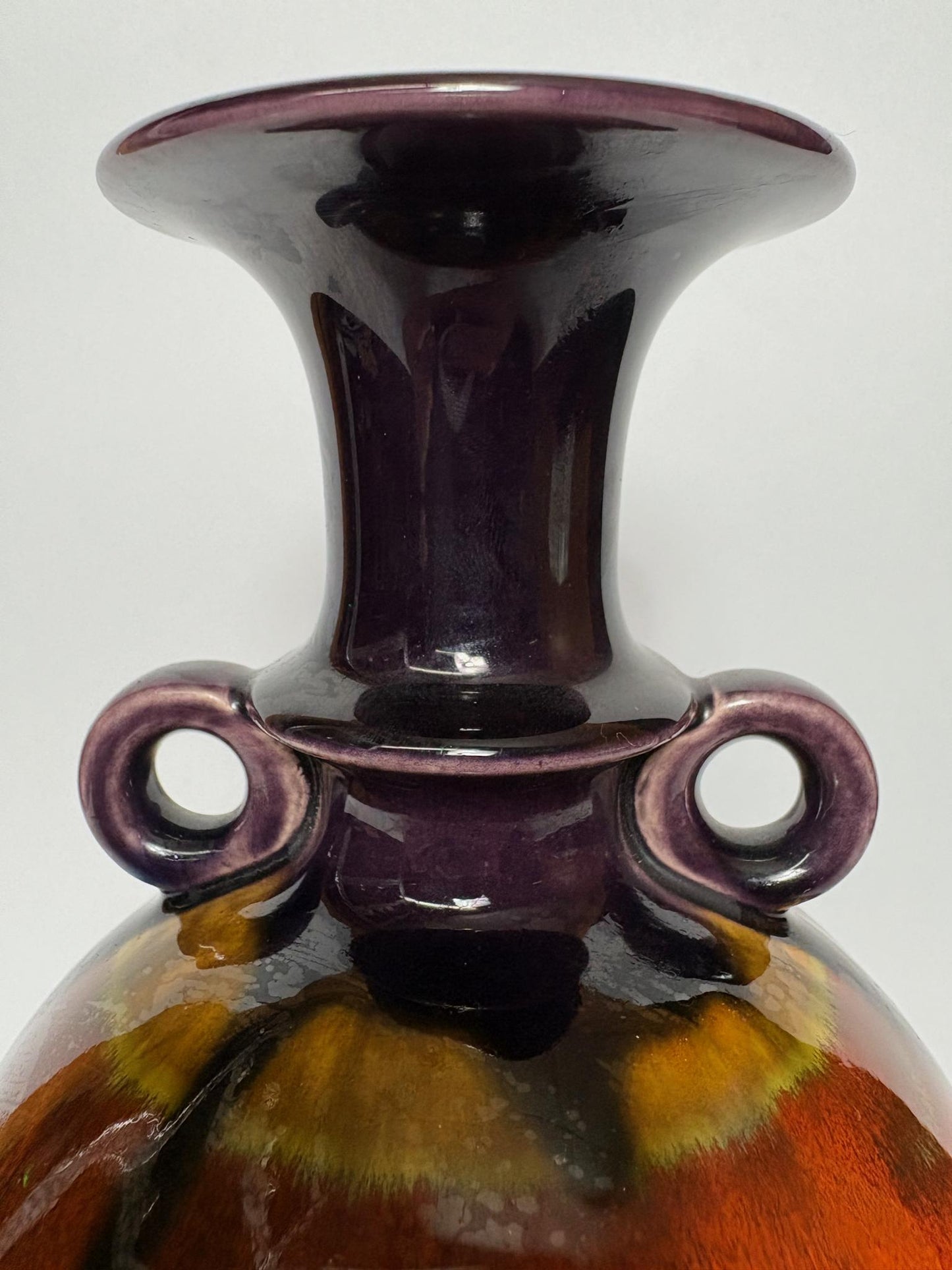 1970s Hutschenreuther West Germany ‘Vulkan-Feuer’ Lava Glaze Vase