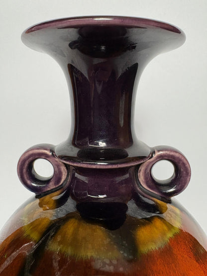1970s Hutschenreuther West Germany ‘Vulkan-Feuer’ Lava Glaze Vase